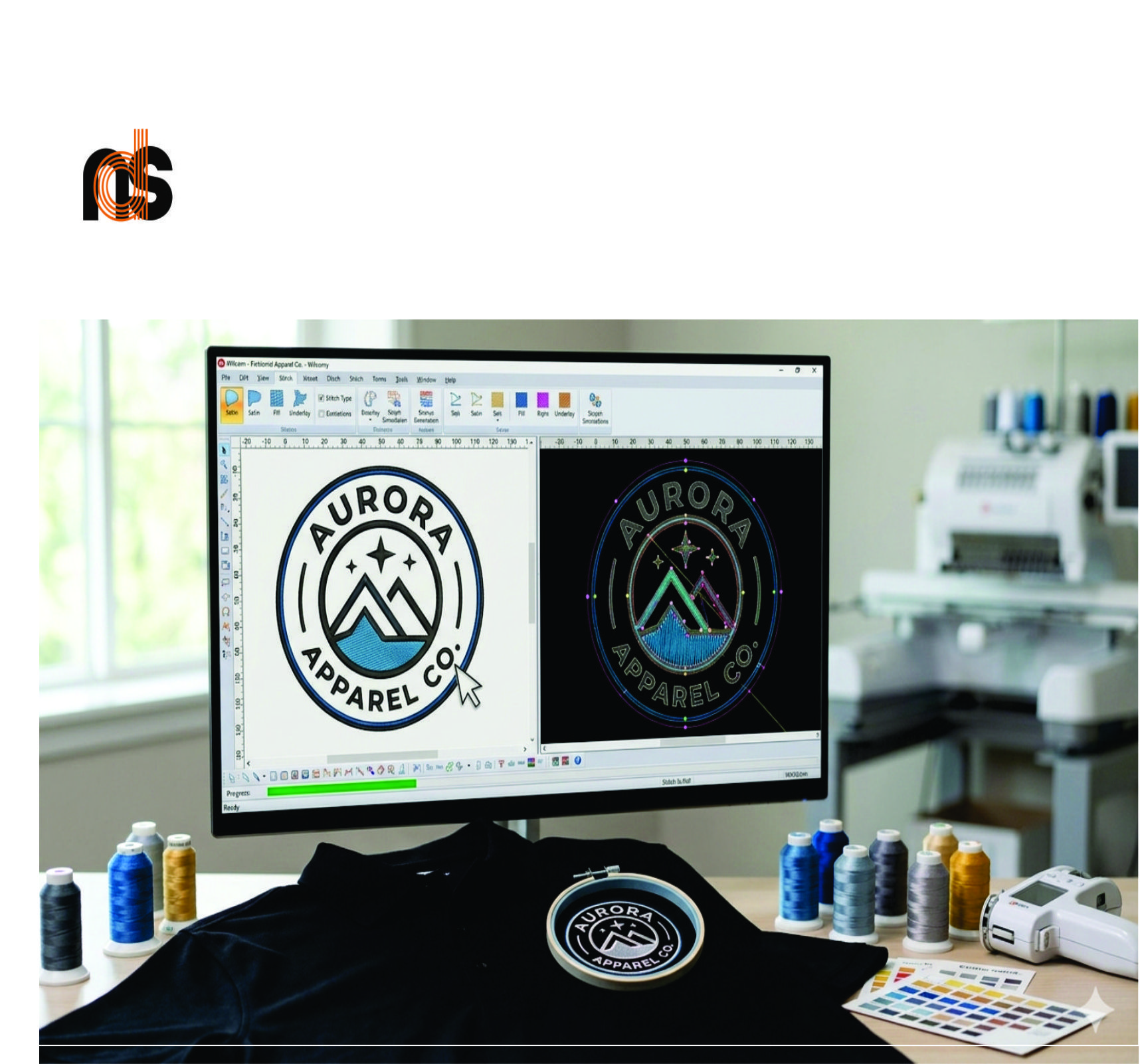 Logo digitizing embroidery service